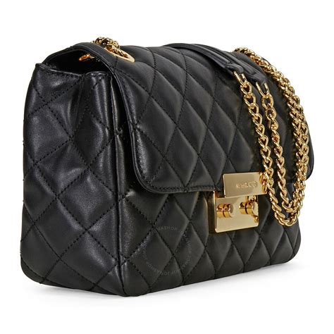 sloan large quilted leather shoulder bag michael kors|Michael Kors leather shoulder bag.